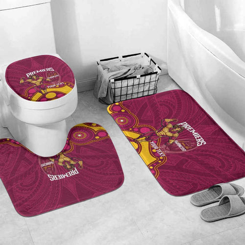 NRL Broncos Rugby Custom Bathroom Set Premiers Trophy Carn The Bronx - Aussie Hoodie