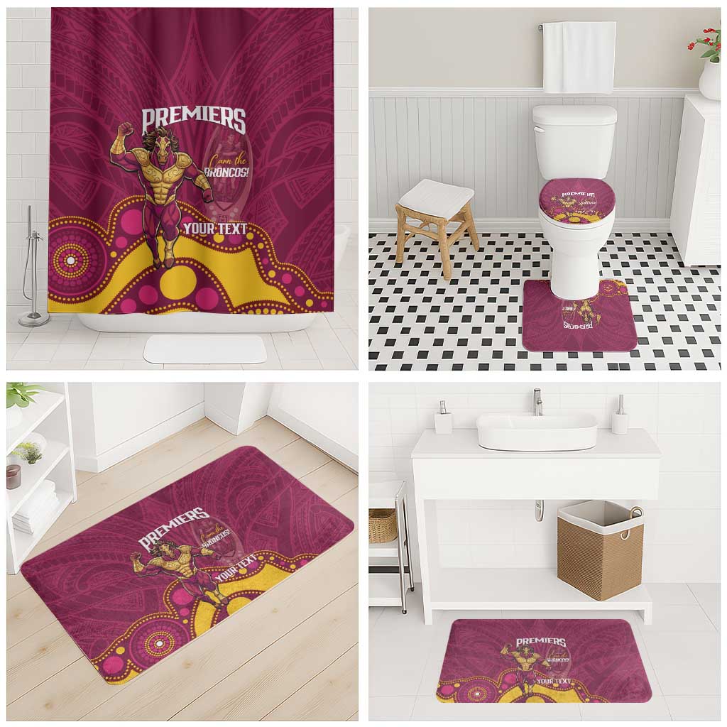 NRL Broncos Rugby Custom Bathroom Set Premiers Trophy Carn The Bronx - Aussie Hoodie