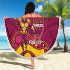 NRL Broncos Rugby Custom Beach Blanket Premiers Trophy Carn The Bronx - Aussie Hoodie