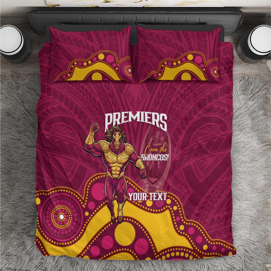 NRL Broncos Rugby Custom Bedding Set Premiers Trophy Carn The Bronx - Aussie Hoodie
