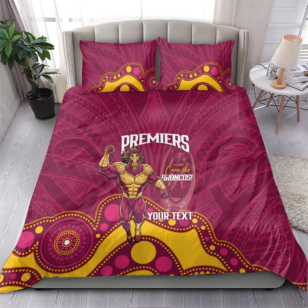 NRL Broncos Rugby Custom Bedding Set Premiers Trophy Carn The Bronx - Aussie Hoodie