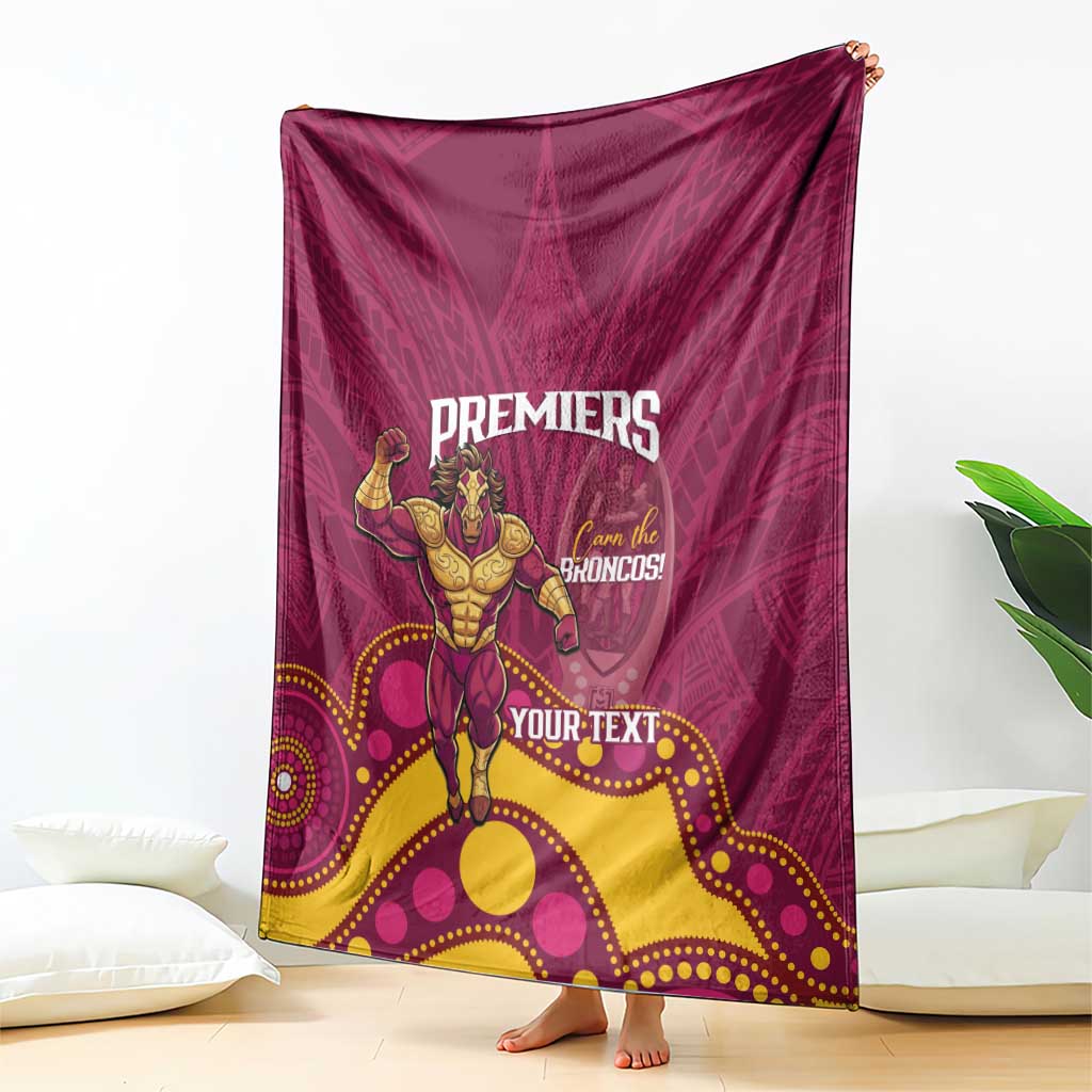 NRL Broncos Rugby Custom Blanket Premiers Trophy Carn The Bronx - Aussie Hoodie