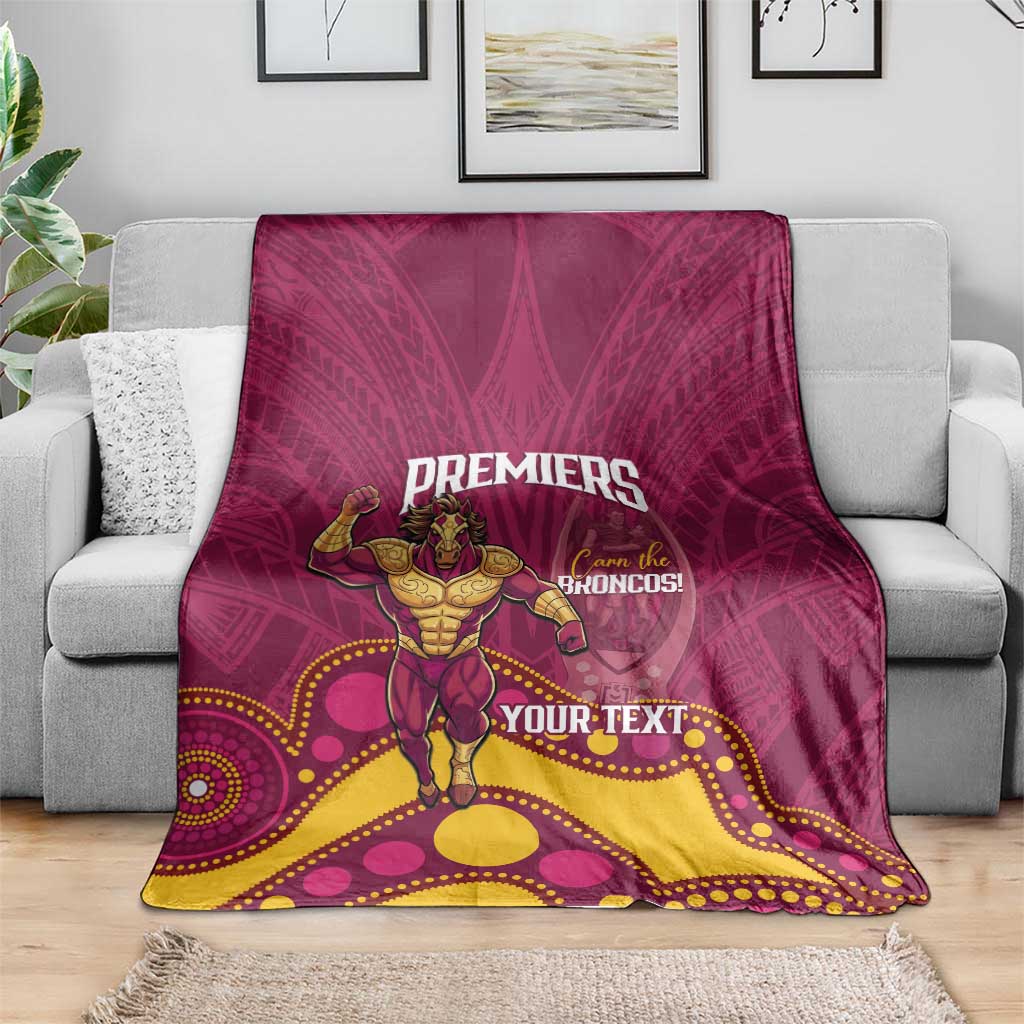 NRL Broncos Rugby Custom Blanket Premiers Trophy Carn The Bronx - Aussie Hoodie