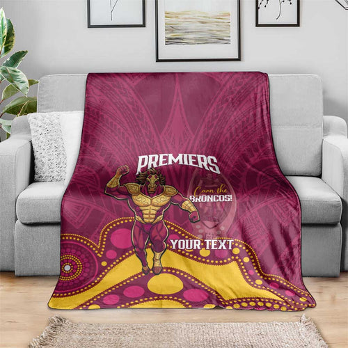 NRL Broncos Rugby Custom Blanket Premiers Trophy Carn The Bronx - Aussie Hoodie