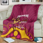NRL Broncos Rugby Custom Blanket Premiers Trophy Carn The Bronx - Aussie Hoodie