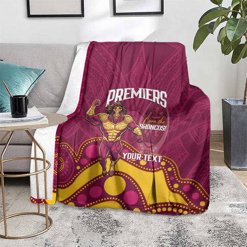 NRL Broncos Rugby Custom Blanket Premiers Trophy Carn The Bronx - Aussie Hoodie