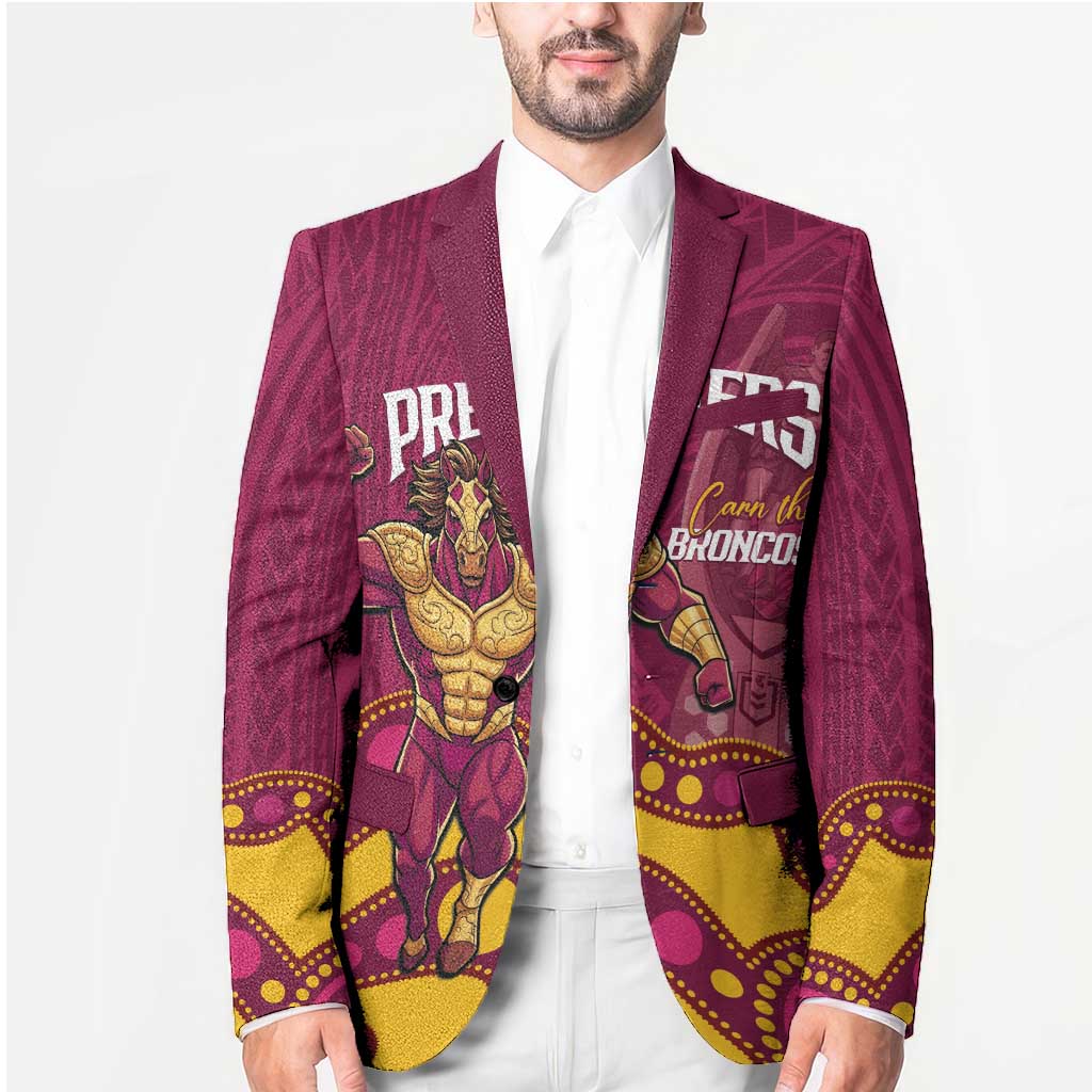 NRL Broncos Rugby Custom Blazer Premiers Trophy Carn The Bronx - Aussie Hoodie