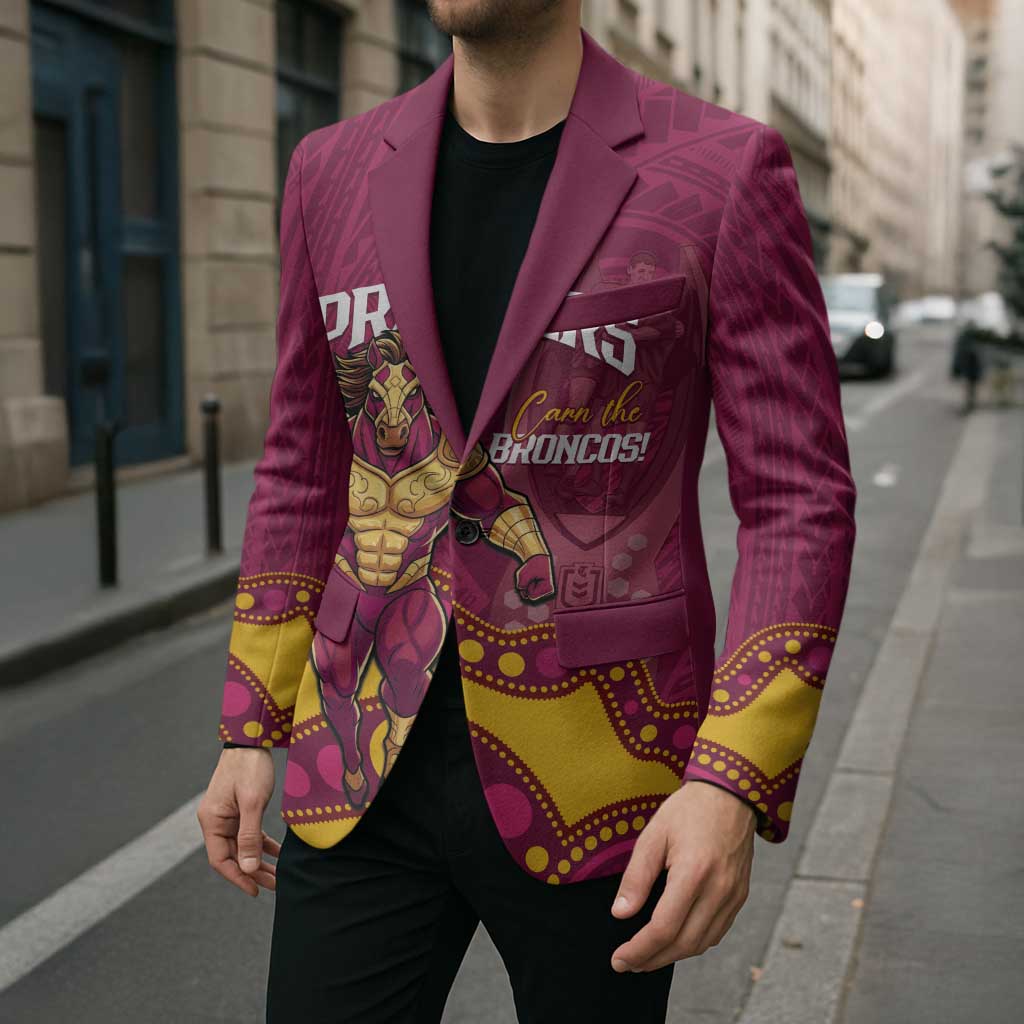 NRL Broncos Rugby Custom Blazer Premiers Trophy Carn The Bronx - Aussie Hoodie