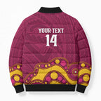 NRL Broncos Rugby Custom Bomber Puffer Jacket Premiers Trophy Carn The Bronx - Aussie Hoodie