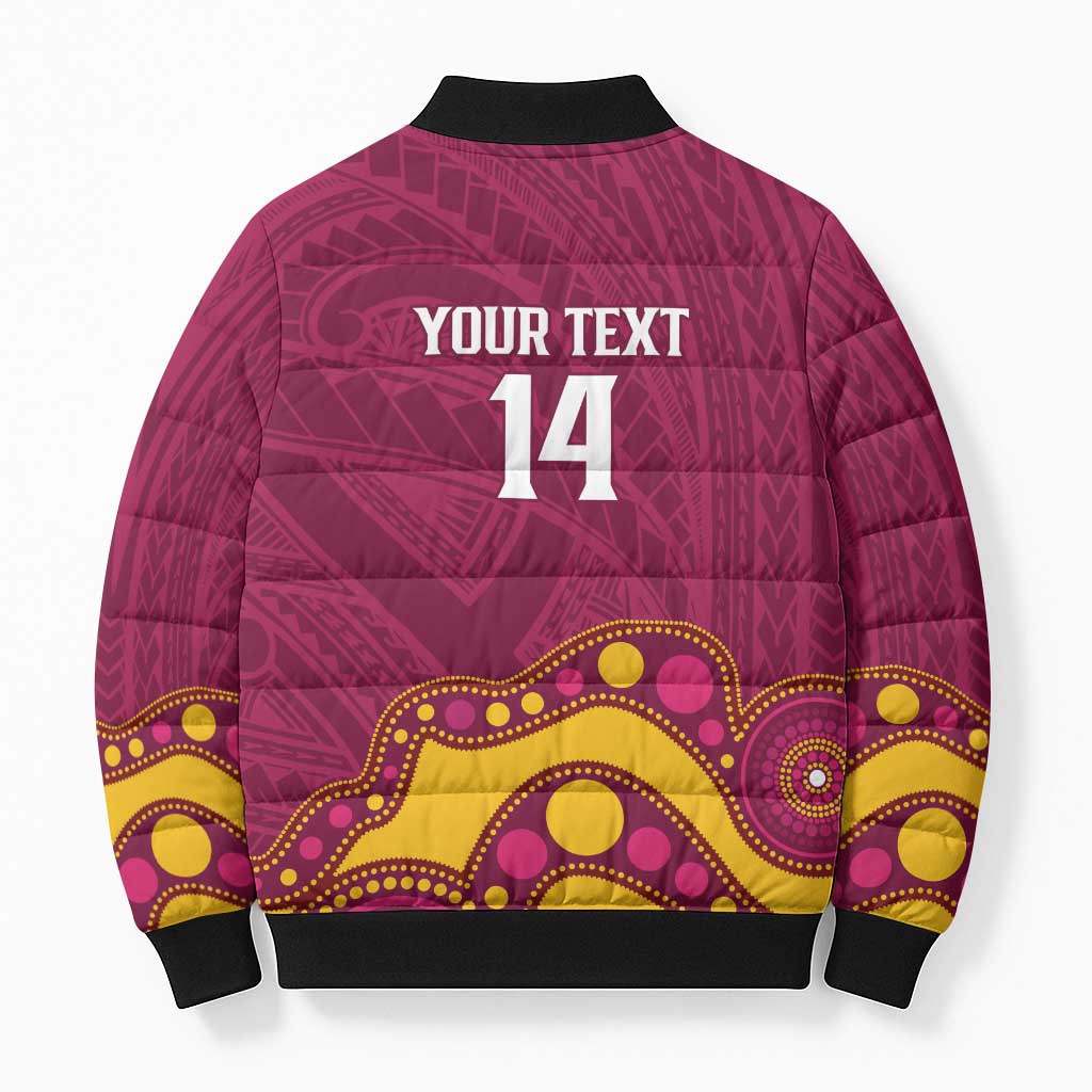 NRL Broncos Rugby Custom Bomber Puffer Jacket Premiers Trophy Carn The Bronx - Aussie Hoodie