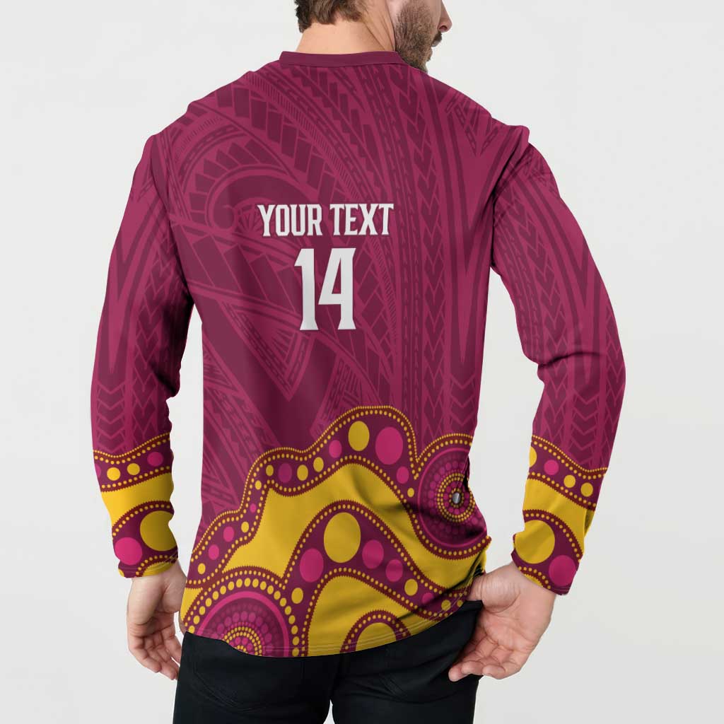 NRL Broncos Rugby Custom Button Sweatshirt Premiers Trophy Carn The Bronx - Aussie Hoodie