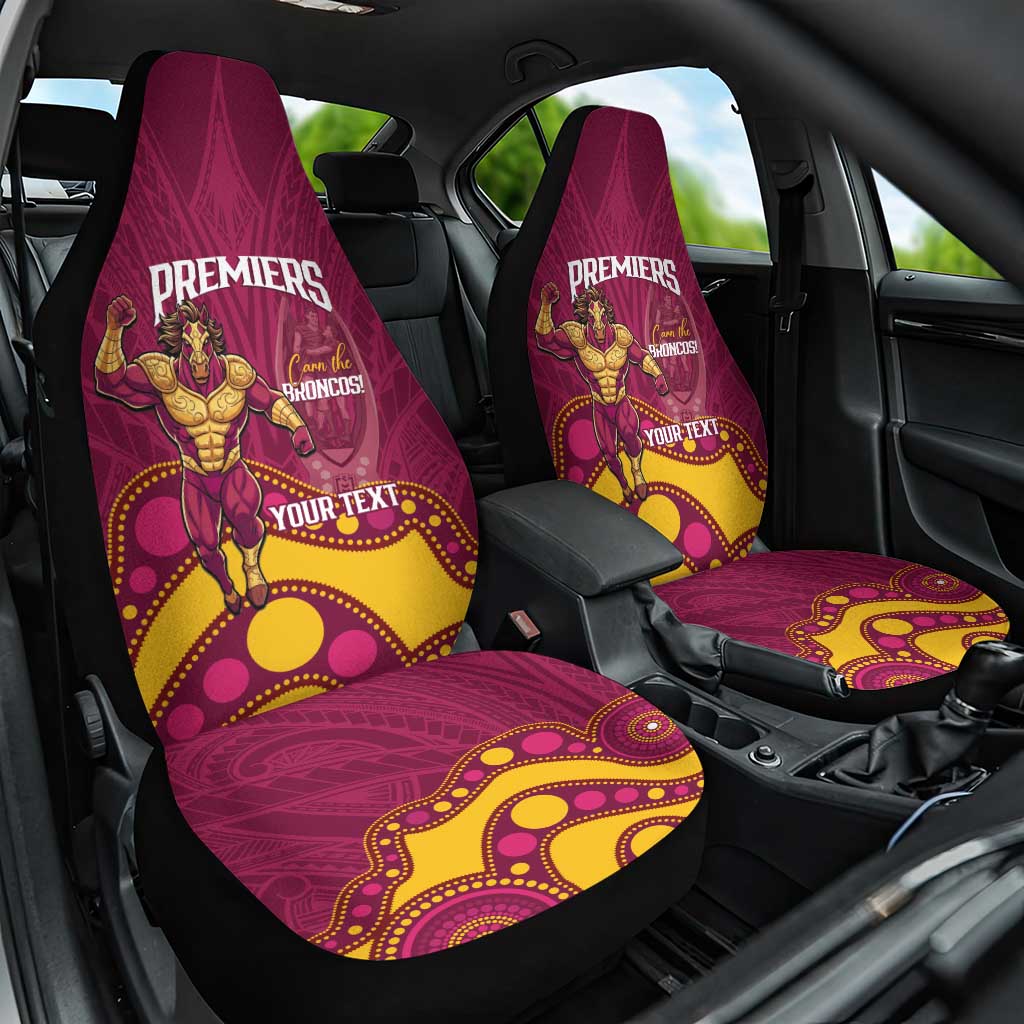 NRL Broncos Rugby Custom Car Seat Cover Premiers Trophy Carn The Bronx - Aussie Hoodie