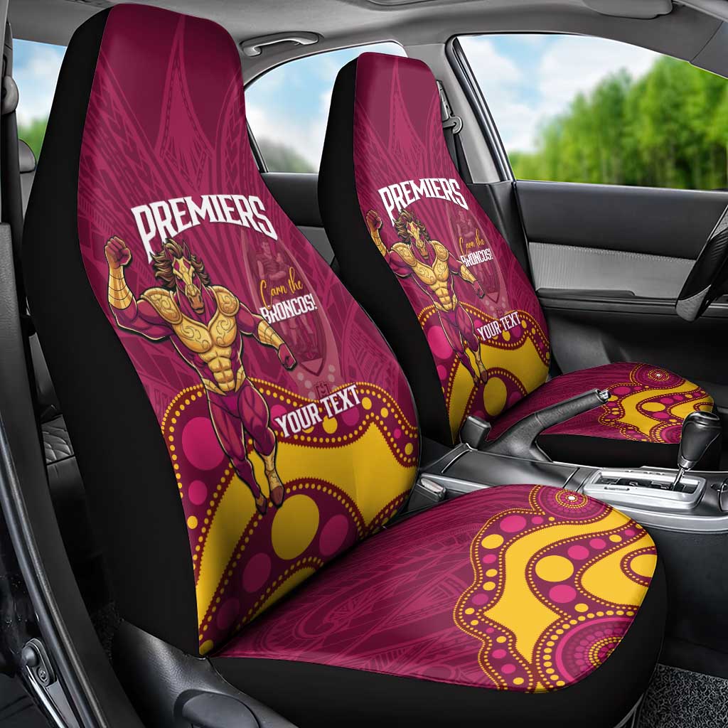 NRL Broncos Rugby Custom Car Seat Cover Premiers Trophy Carn The Bronx - Aussie Hoodie