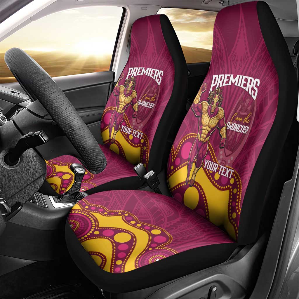 NRL Broncos Rugby Custom Car Seat Cover Premiers Trophy Carn The Bronx - Aussie Hoodie