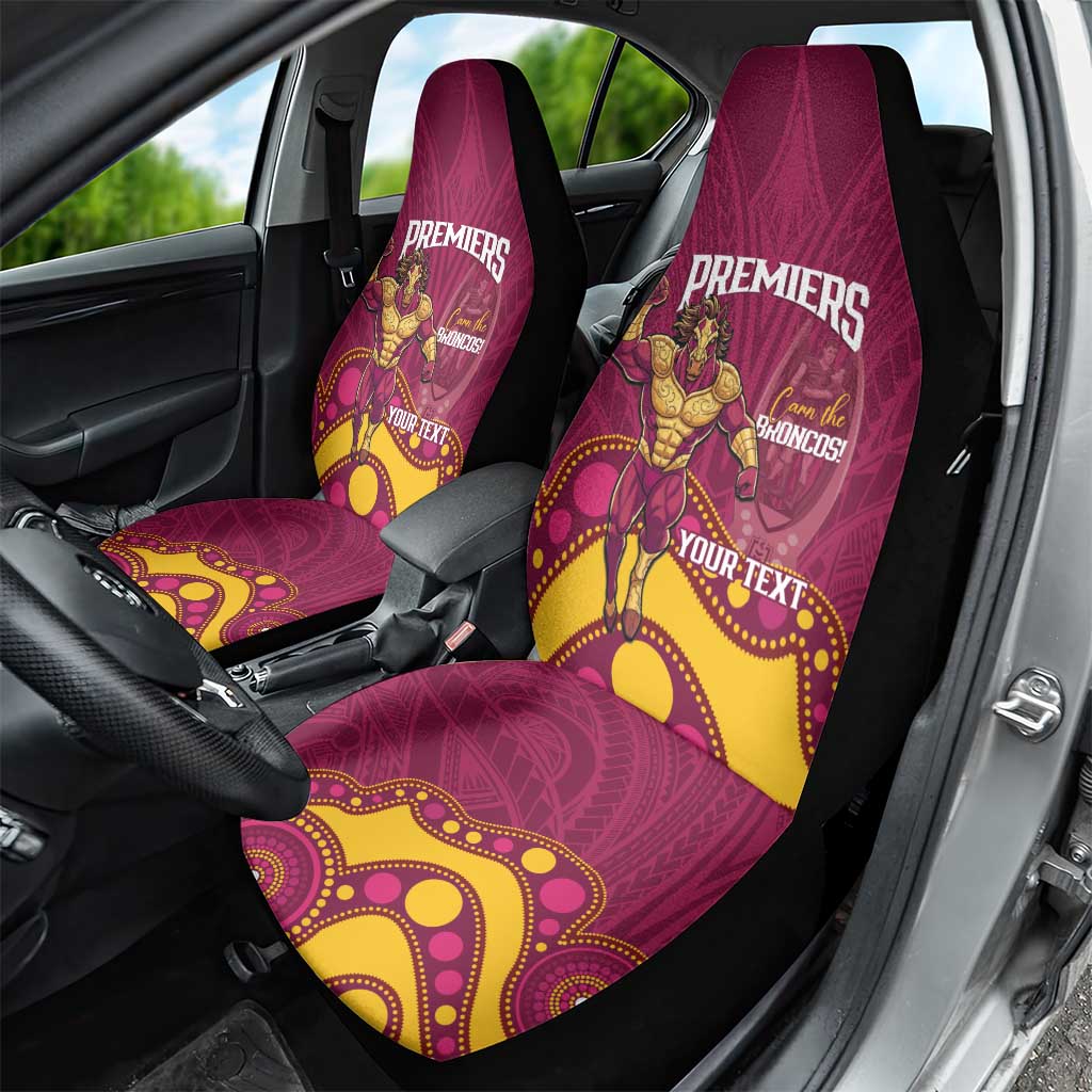 NRL Broncos Rugby Custom Car Seat Cover Premiers Trophy Carn The Bronx - Aussie Hoodie
