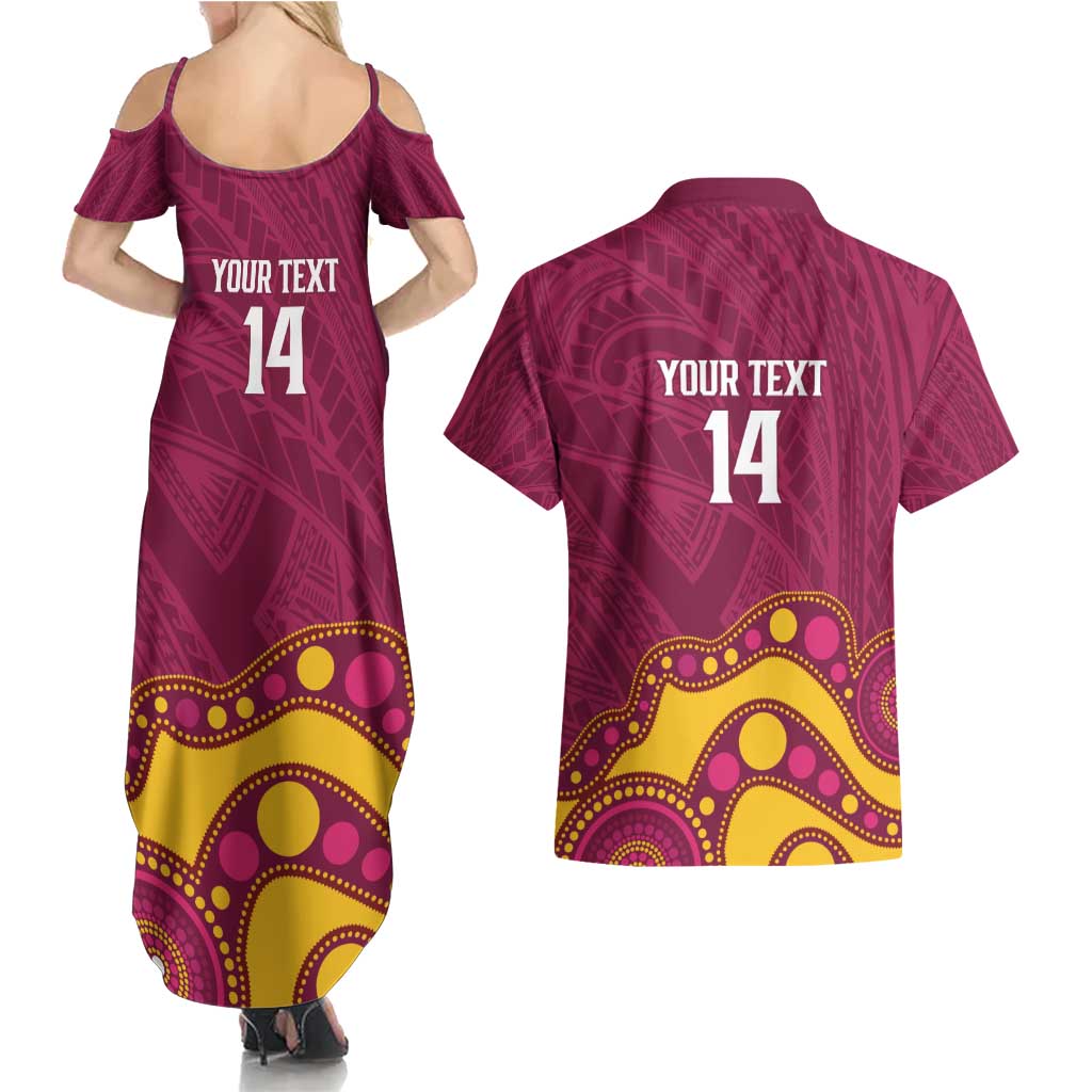 NRL Broncos Rugby Custom Couples Matching Summer Maxi Dress and Hawaiian Shirt Premiers Trophy Carn The Bronx - Aussie Hoodie