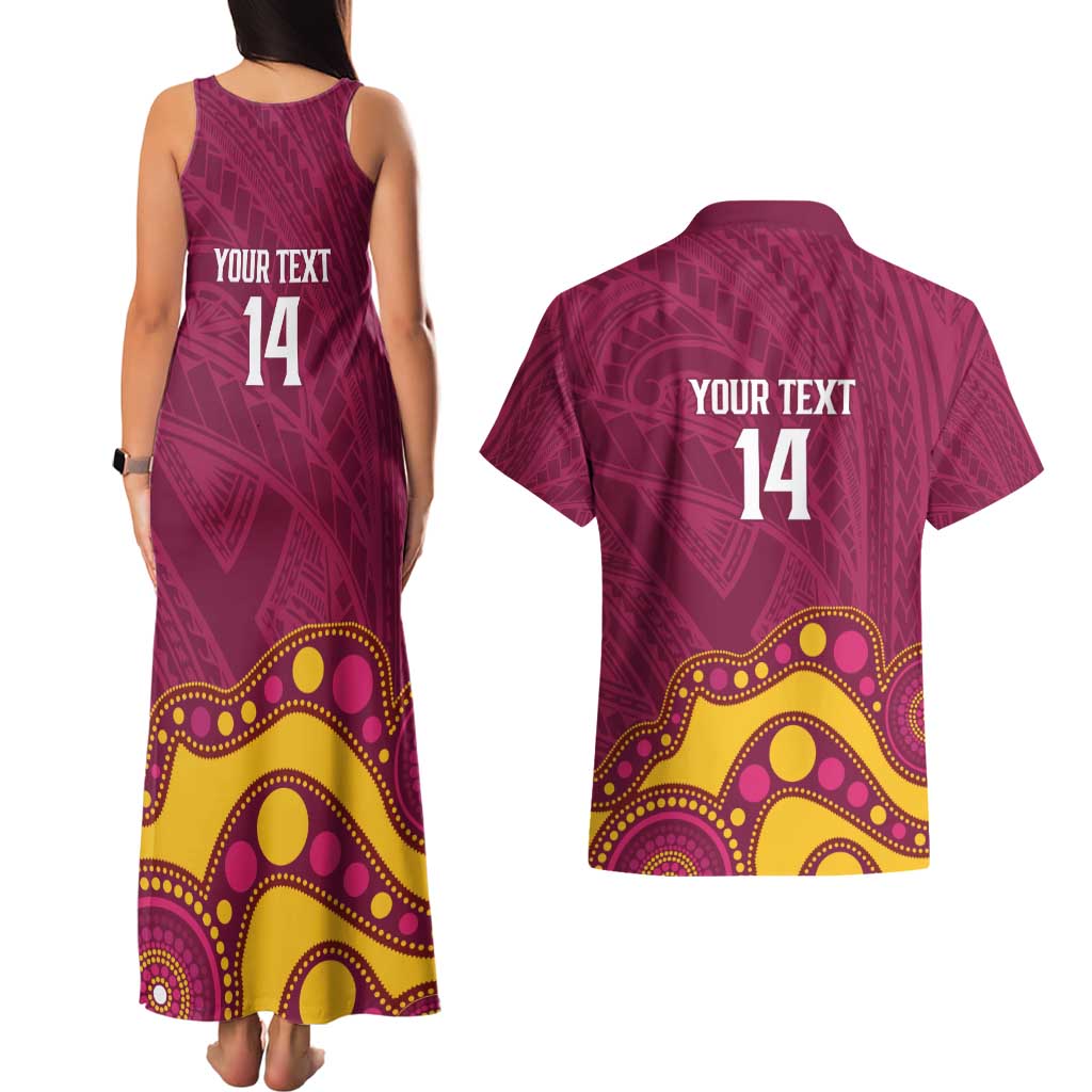 NRL Broncos Rugby Custom Couples Matching Tank Maxi Dress and Hawaiian Shirt Premiers Trophy Carn The Bronx - Aussie Hoodie