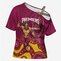 NRL Broncos Rugby Custom Cross Shoulder Shirt Premiers Trophy Carn The Bronx - Aussie Hoodie