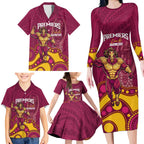 NRL Broncos Rugby Custom Family Matching Long Sleeve Bodycon Dress and Hawaiian Shirt Premiers Trophy Carn The Bronx - Aussie Hoodie