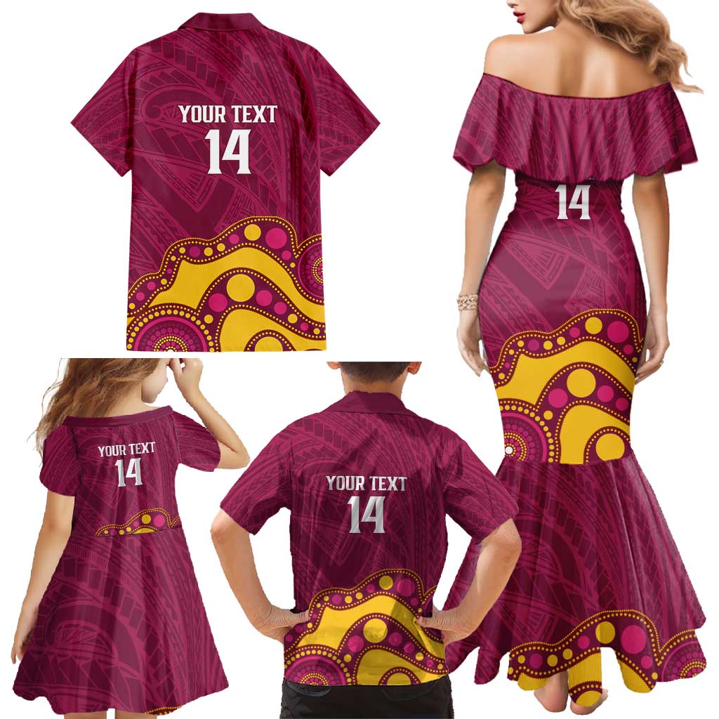 NRL Broncos Rugby Custom Family Matching Mermaid Dress and Hawaiian Shirt Premiers Trophy Carn The Bronx - Aussie Hoodie