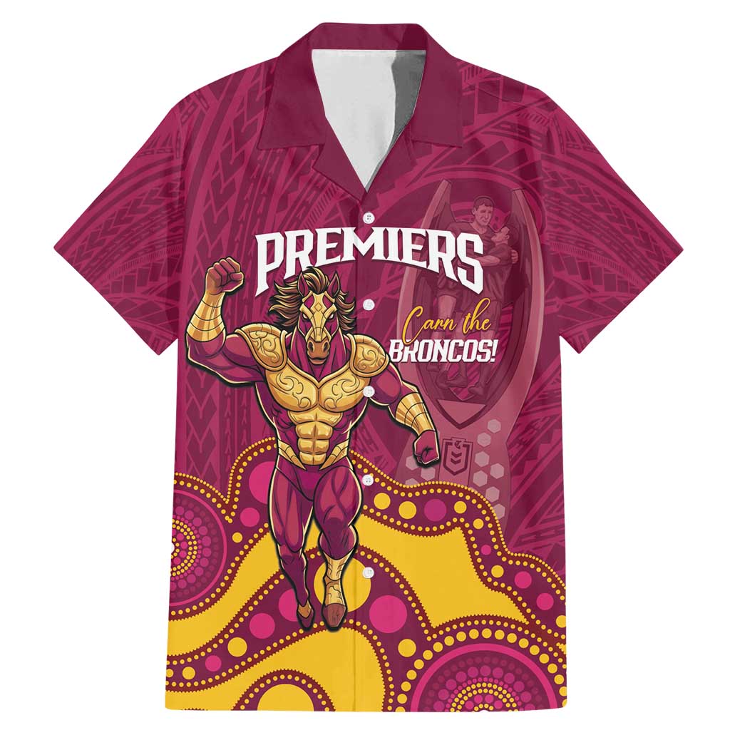 NRL Broncos Rugby Custom Family Matching Mermaid Dress and Hawaiian Shirt Premiers Trophy Carn The Bronx - Aussie Hoodie