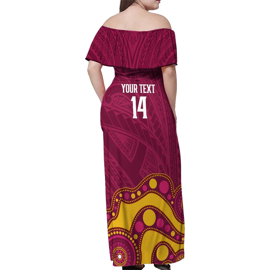 NRL Broncos Rugby Custom Family Matching Off Shoulder Maxi Dress and Hawaiian Shirt Premiers Trophy Carn The Bronx - Aussie Hoodie