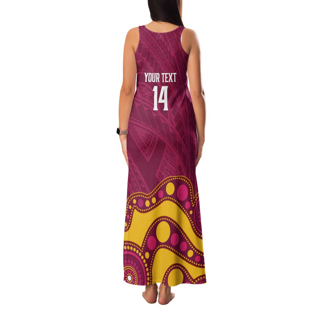 NRL Broncos Rugby Custom Family Matching Tank Maxi Dress and Hawaiian Shirt Premiers Trophy Carn The Bronx - Aussie Hoodie