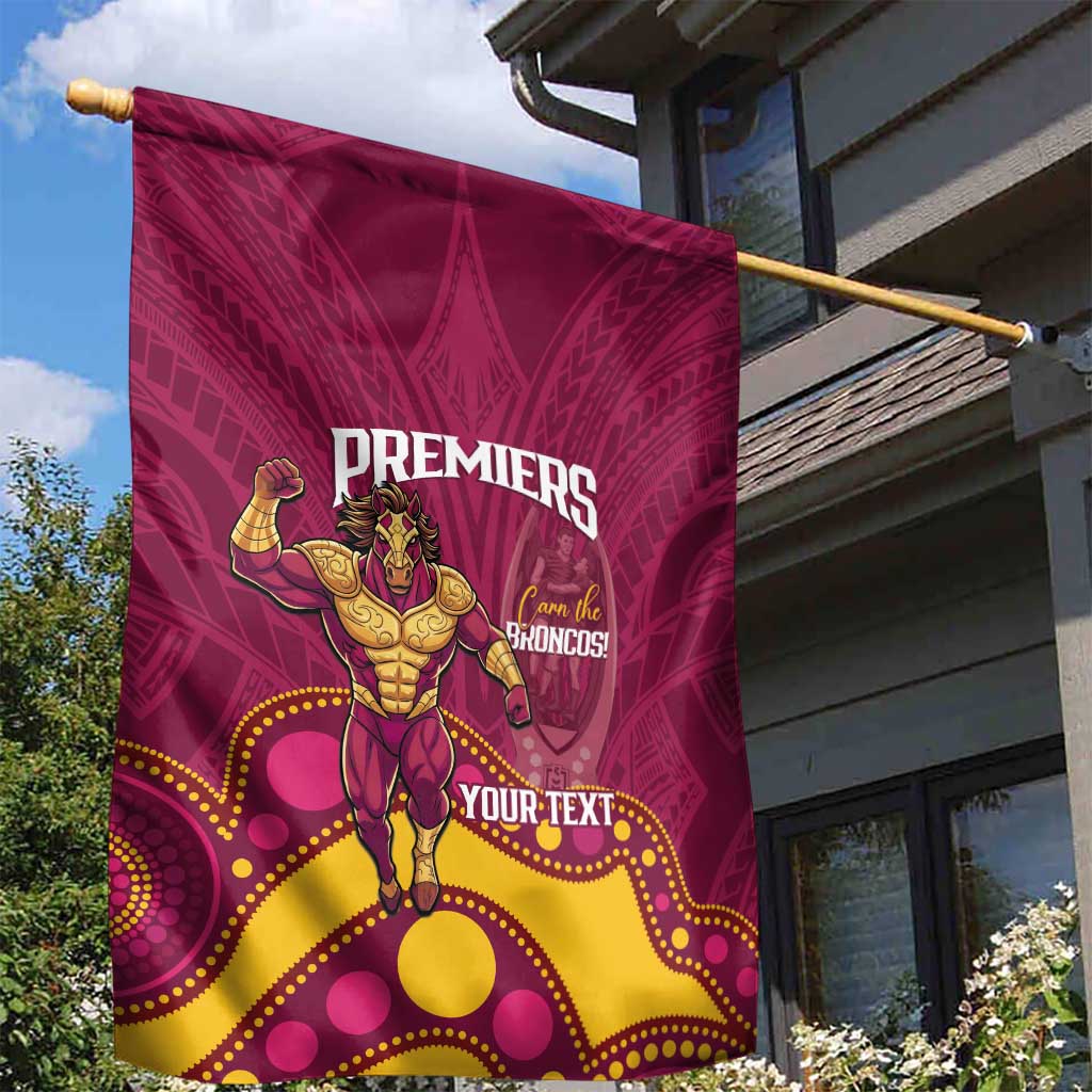NRL Broncos Rugby Custom Garden Flag Premiers Trophy Carn The Bronx - Aussie Hoodie