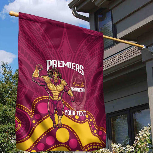NRL Broncos Rugby Custom Garden Flag Premiers Trophy Carn The Bronx - Aussie Hoodie