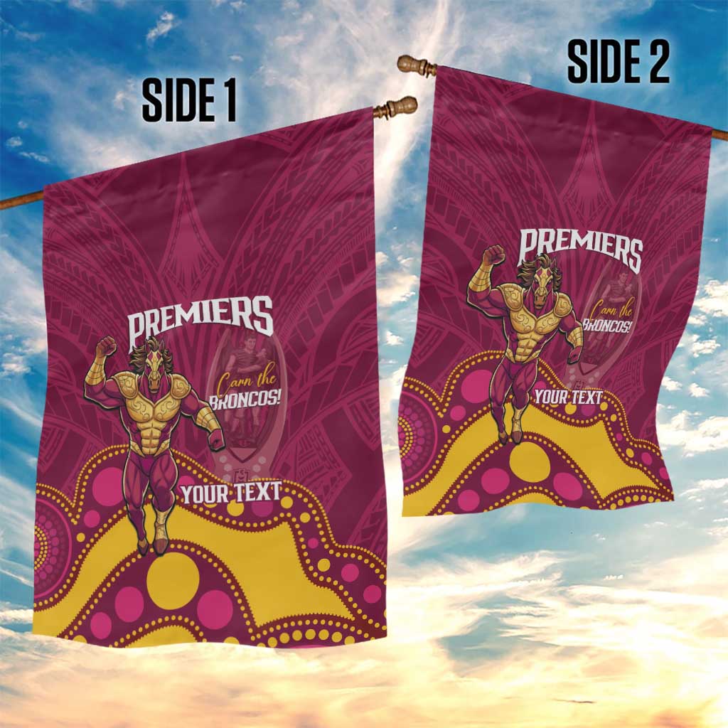 NRL Broncos Rugby Custom Garden Flag Premiers Trophy Carn The Bronx - Aussie Hoodie