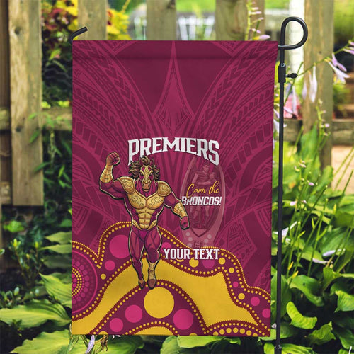 NRL Broncos Rugby Custom Garden Flag Premiers Trophy Carn The Bronx - Aussie Hoodie