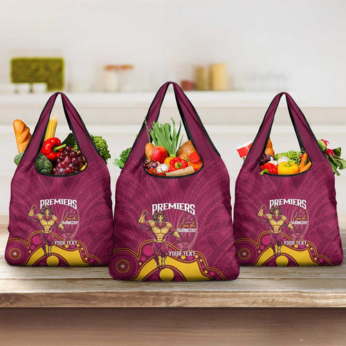 NRL Broncos Rugby Custom Grocery Bag Premiers Trophy Carn The Bronx - Aussie Hoodie