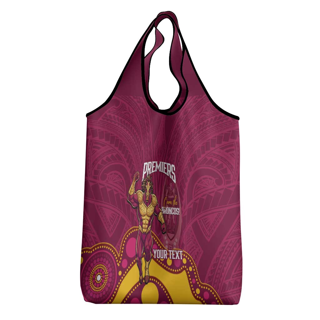 NRL Broncos Rugby Custom Grocery Bag Premiers Trophy Carn The Bronx - Aussie Hoodie
