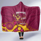 NRL Broncos Rugby Custom Hooded Blanket Premiers Trophy Carn The Bronx - Aussie Hoodie