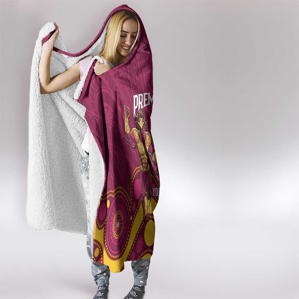 NRL Broncos Rugby Custom Hooded Blanket Premiers Trophy Carn The Bronx - Aussie Hoodie