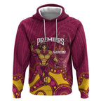 NRL Broncos Rugby Custom Hoodie Premiers Trophy Carn The Bronx - Aussie Hoodie