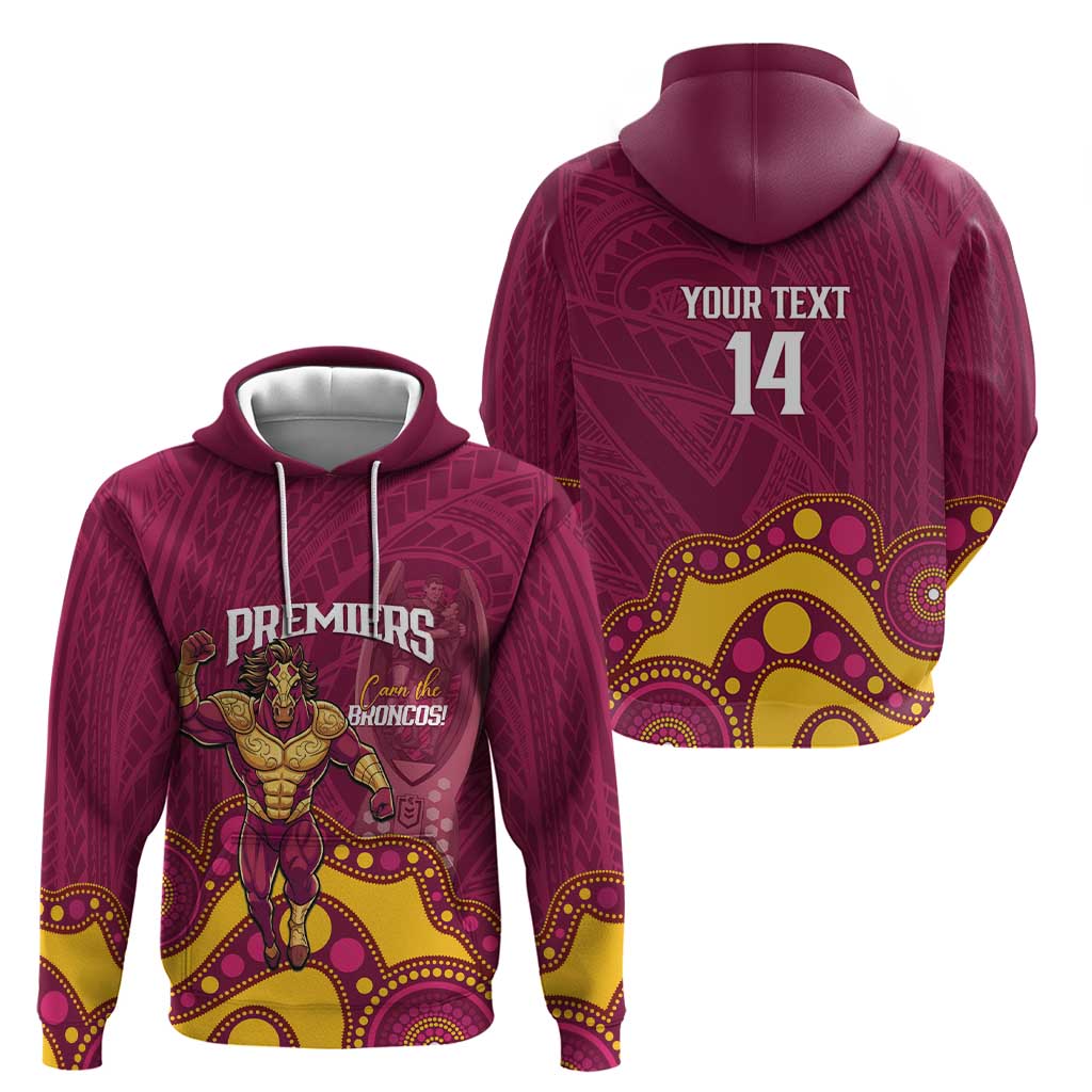NRL Broncos Rugby Custom Hoodie Premiers Trophy Carn The Bronx - Aussie Hoodie
