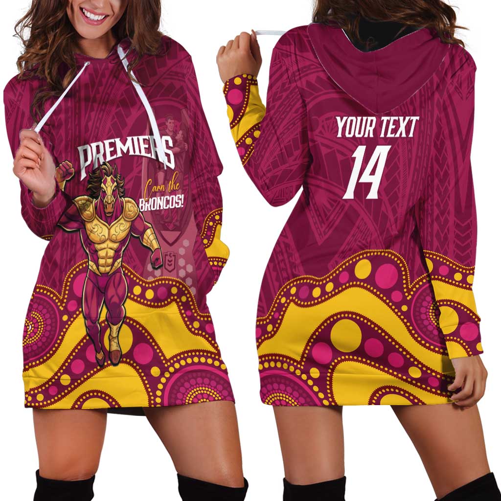 NRL Broncos Rugby Custom Hoodie Dress Premiers Trophy Carn The Bronx - Aussie Hoodie
