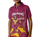 NRL Broncos Rugby Custom Kid Polo Shirt Premiers Trophy Carn The Bronx - Aussie Hoodie