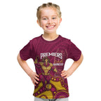 NRL Broncos Rugby Custom Kid T Shirt Premiers Trophy Carn The Bronx - Aussie Hoodie