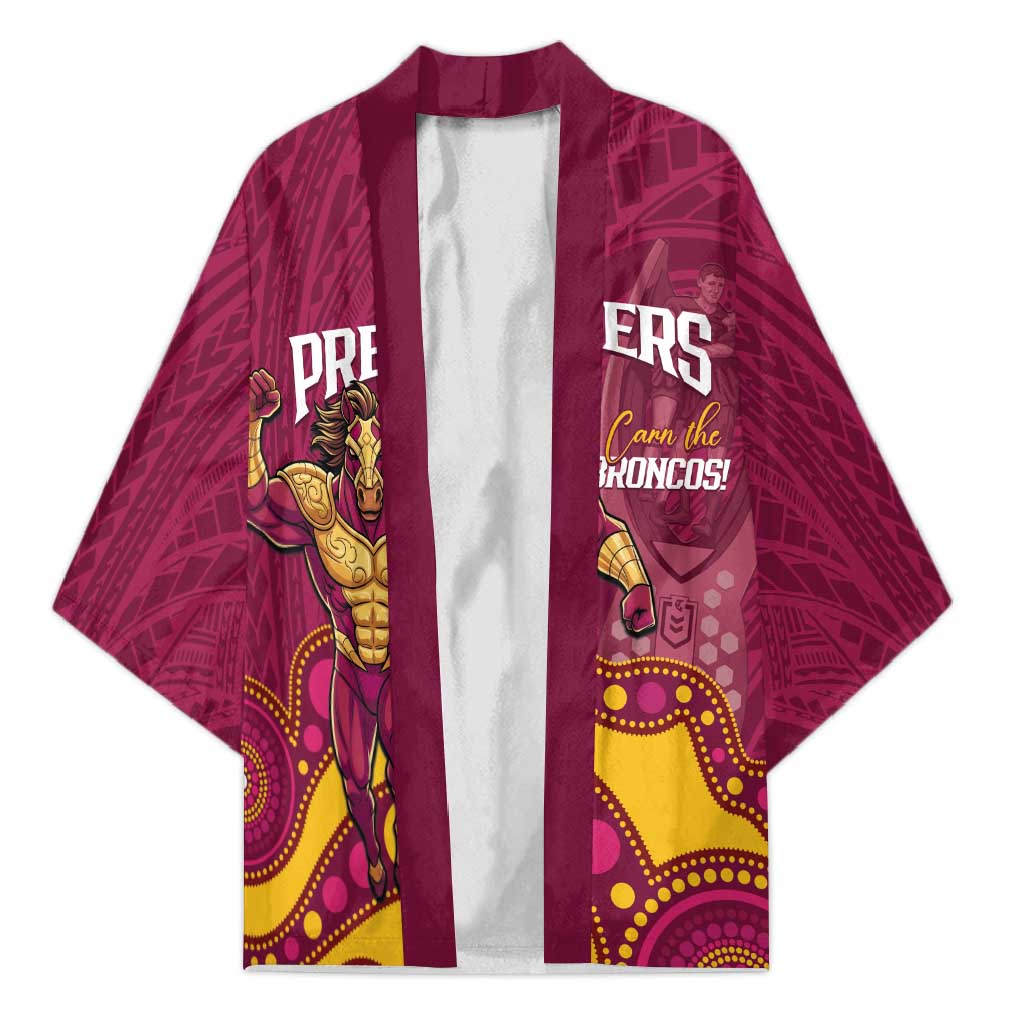 NRL Broncos Rugby Custom Kimono Premiers Trophy Carn The Bronx - Aussie Hoodie