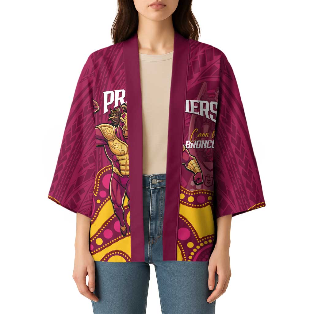 NRL Broncos Rugby Custom Kimono Premiers Trophy Carn The Bronx - Aussie Hoodie