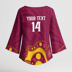NRL Broncos Rugby Custom Kimono Sleeve Blouse Premiers Trophy Carn The Bronx - Aussie Hoodie