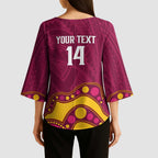 NRL Broncos Rugby Custom Kimono Sleeve Blouse Premiers Trophy Carn The Bronx - Aussie Hoodie