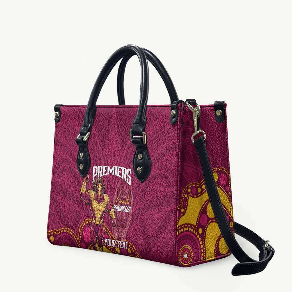 NRL Broncos Rugby Custom Leather Bag Premiers Trophy Carn The Bronx - Aussie Hoodie