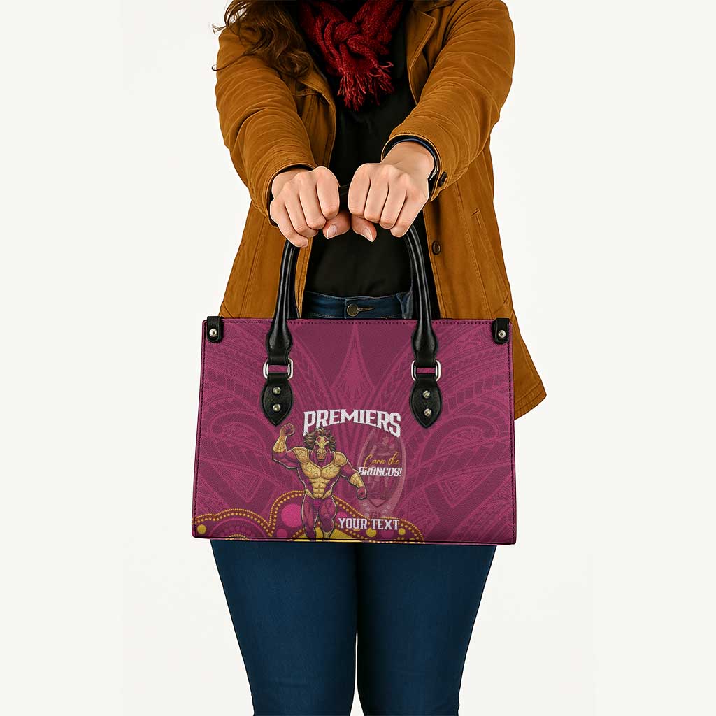 NRL Broncos Rugby Custom Leather Bag Premiers Trophy Carn The Bronx - Aussie Hoodie