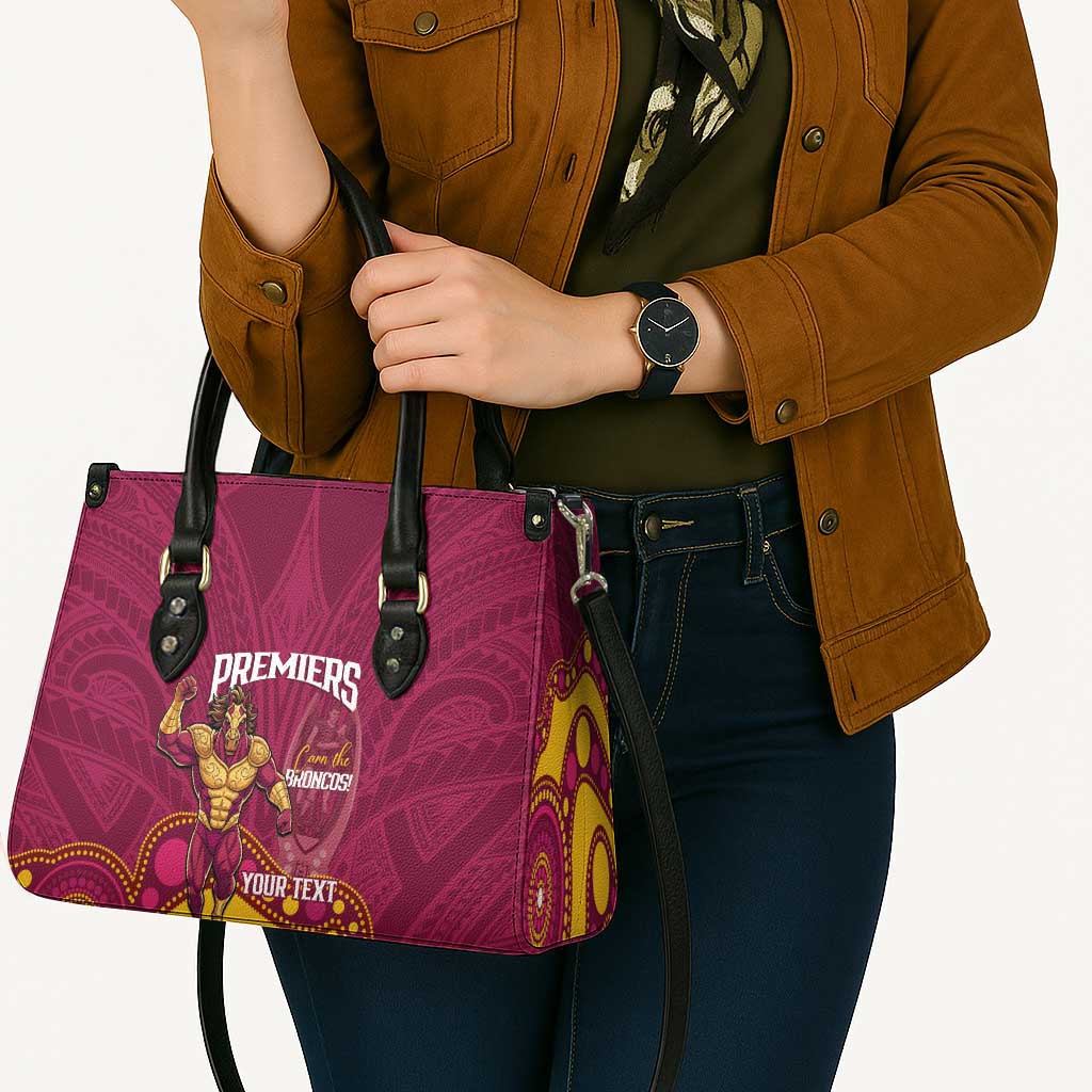NRL Broncos Rugby Custom Leather Bag Premiers Trophy Carn The Bronx - Aussie Hoodie