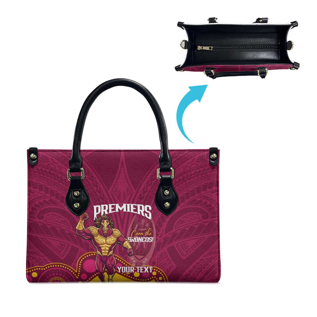 NRL Broncos Rugby Custom Leather Bag Premiers Trophy Carn The Bronx - Aussie Hoodie