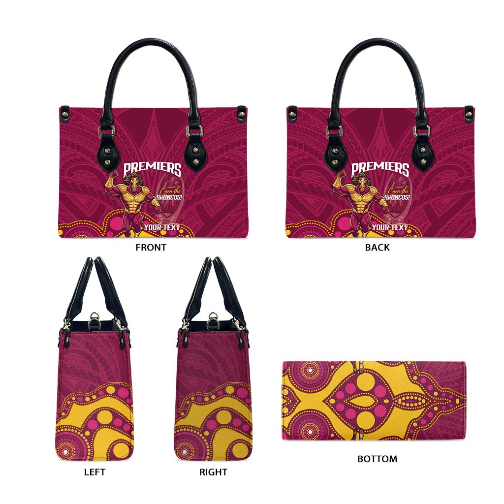 NRL Broncos Rugby Custom Leather Bag Premiers Trophy Carn The Bronx - Aussie Hoodie
