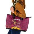 NRL Broncos Rugby Custom Leather Tote Bag Premiers Trophy Carn The Bronx - Aussie Hoodie